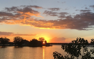 sunrise over a lake