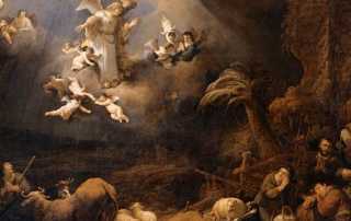 angels announce Christ to shepherds