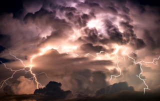 storm clouds and lightning